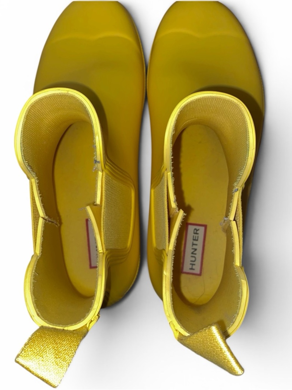HUNTER “CHELSEA” Waterproof Short Rubber Rain Boot Classic Yellow Size 10 - Picture 6 of 7